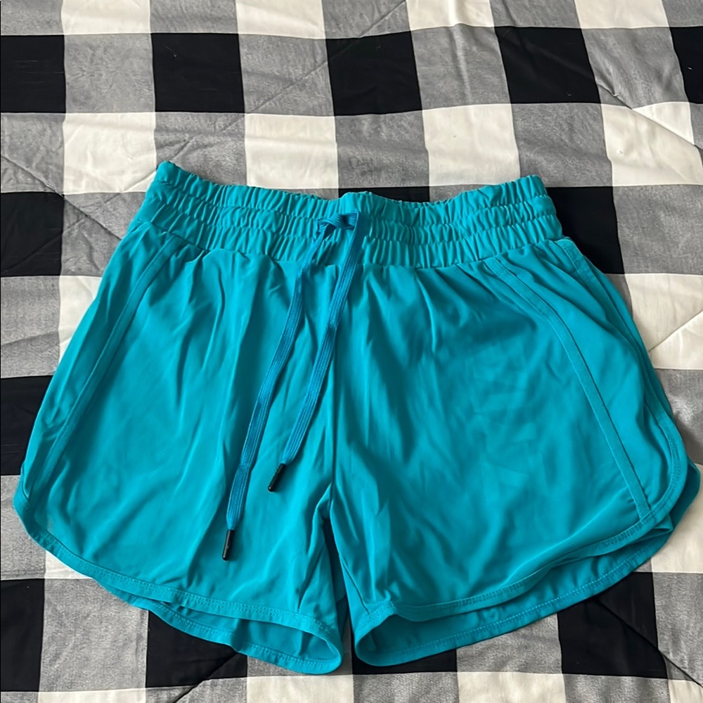 ZYIA Blue Athletic Shorts with Elastic Waistband and Built-in Liner